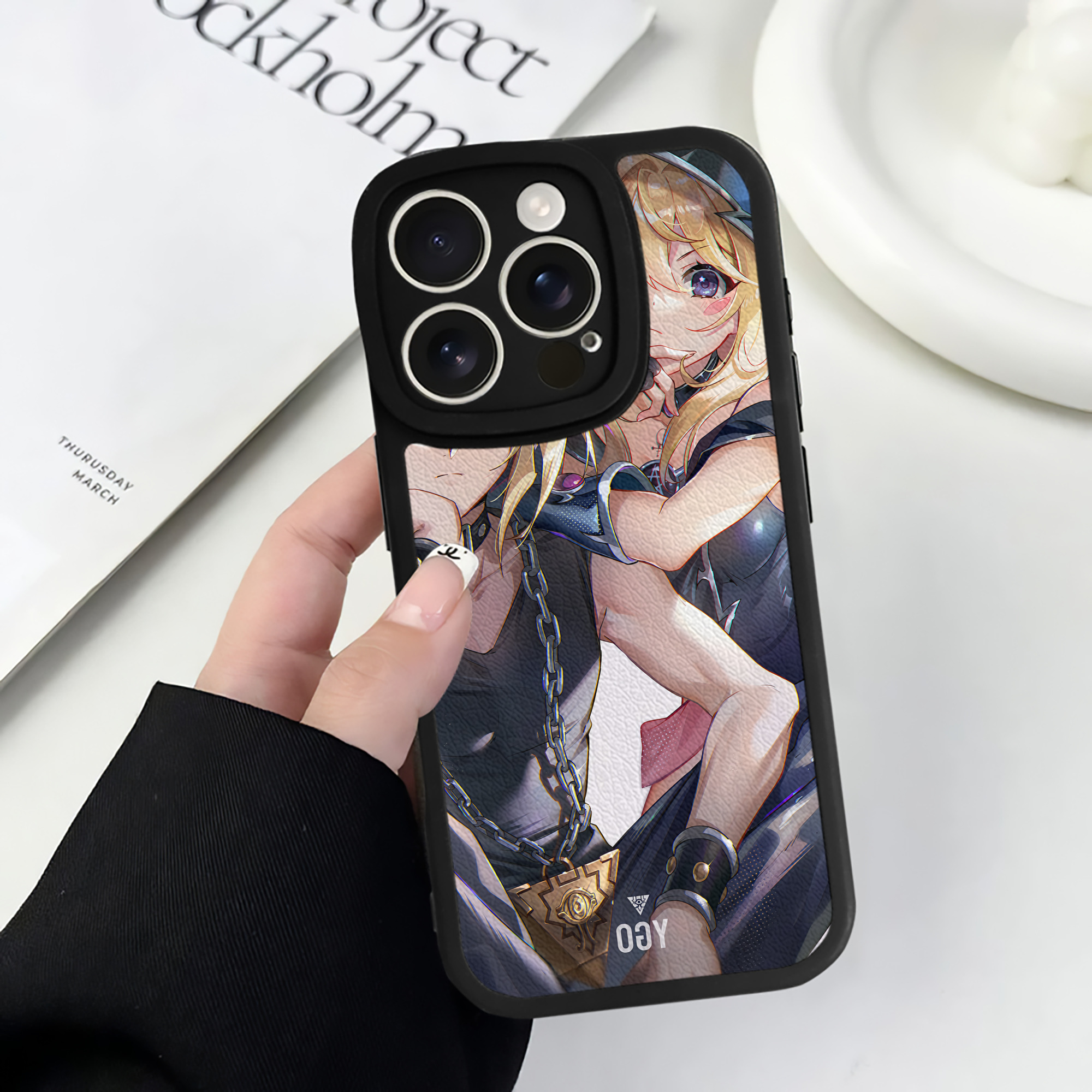 （画像用） 遊☆戯☆王 Yu-Gi-Oh! 【iPhone 16シリーズ対応】シリコンスマホケース（レザー調） 材質：シリコン